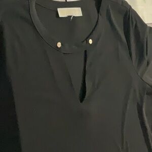 Michael Kors Black Top with Studded Neckline